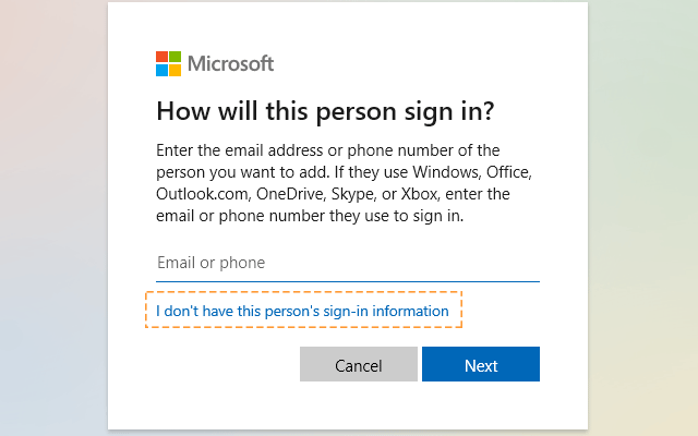 I do not have this person's login information