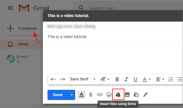 send large files using google drive