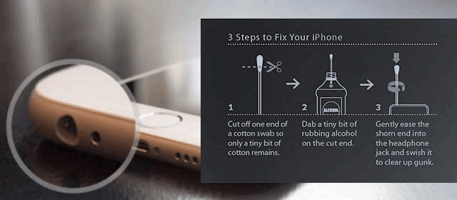Clean the headphone jack