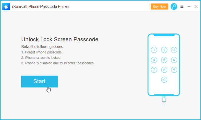 Start unlock lost mode iPhone