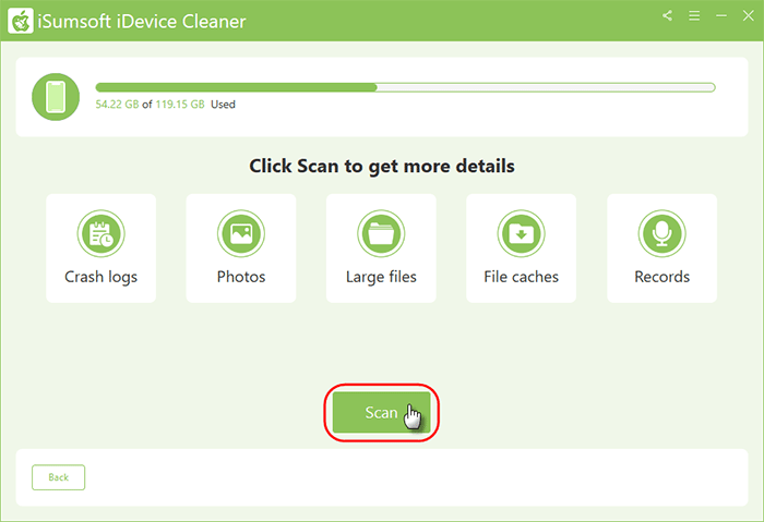 click Scan