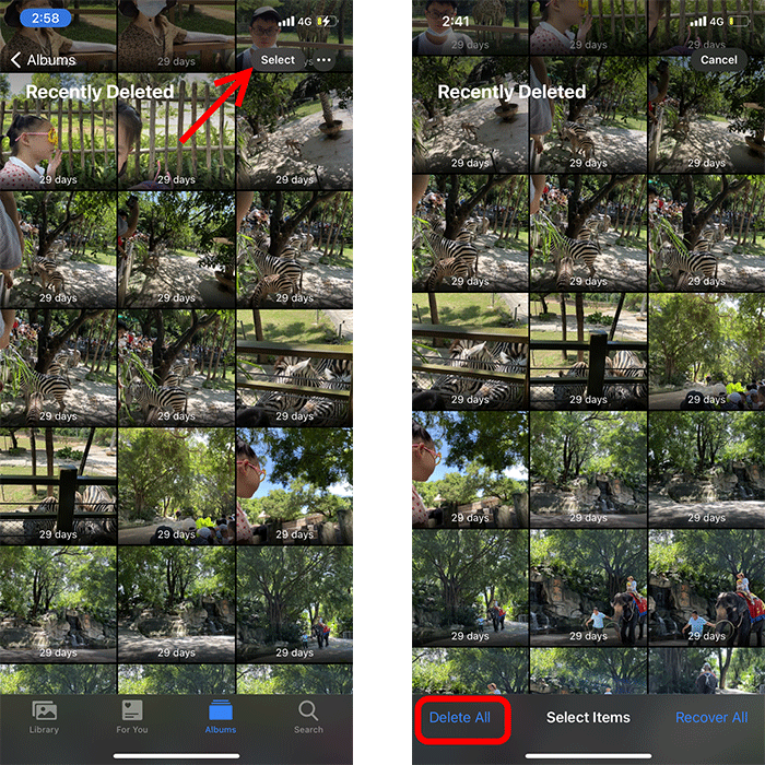 permanently delete all photos from iPhone